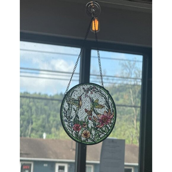 Hummingbird Stained Glass Sun Catcher - Picture 5 of 5